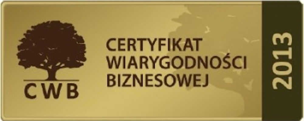 Certyfikat wiarygodności biznesowej