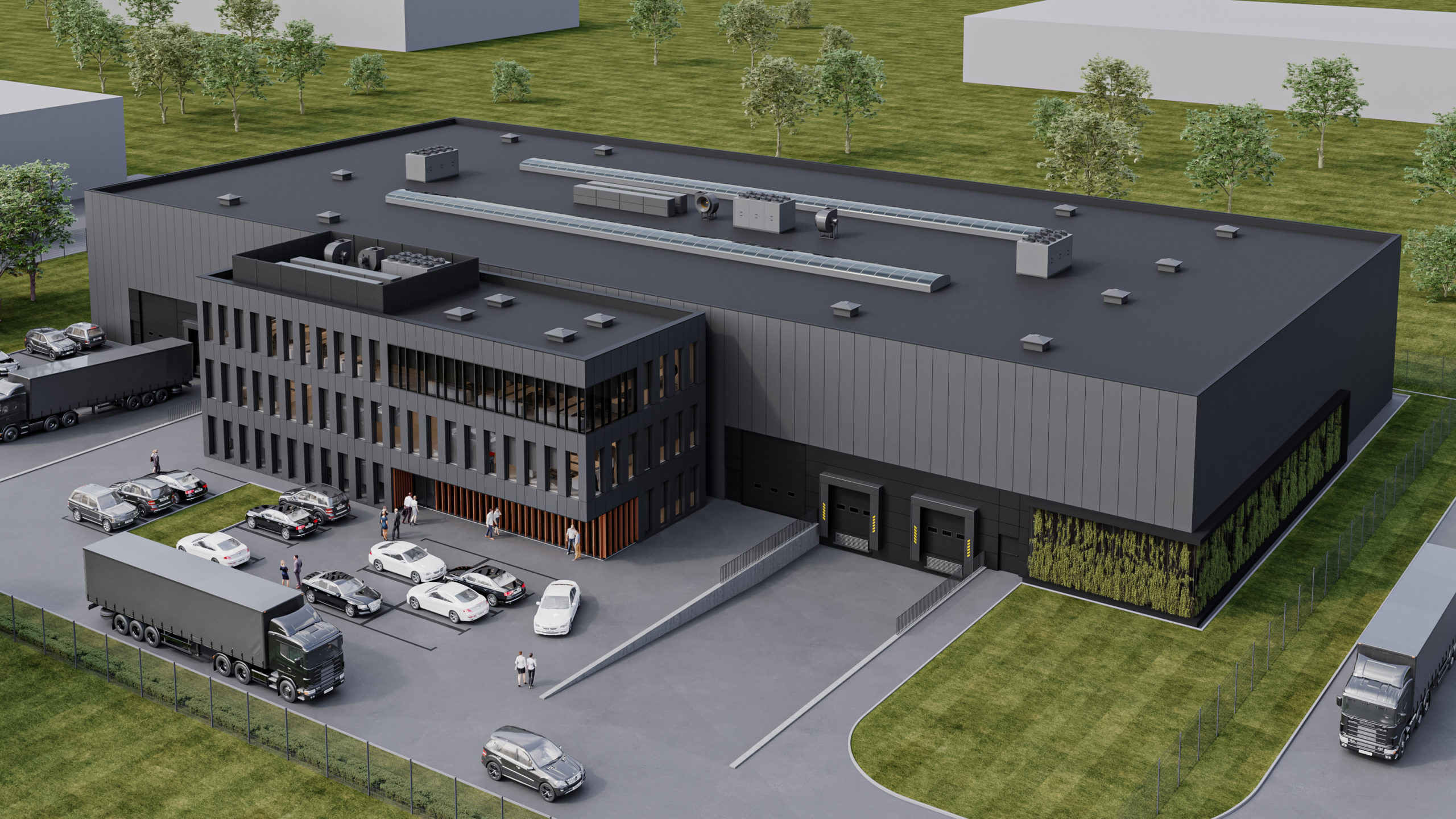 Warehouse Building with Office Part in Nowa Wola near Piaseczno